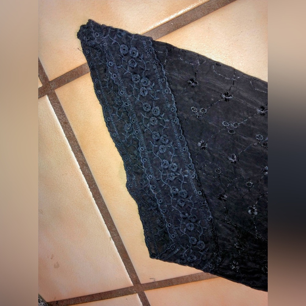 Women’s size S black eyelet lace Johnny Was shirt - Picture 8 of 9